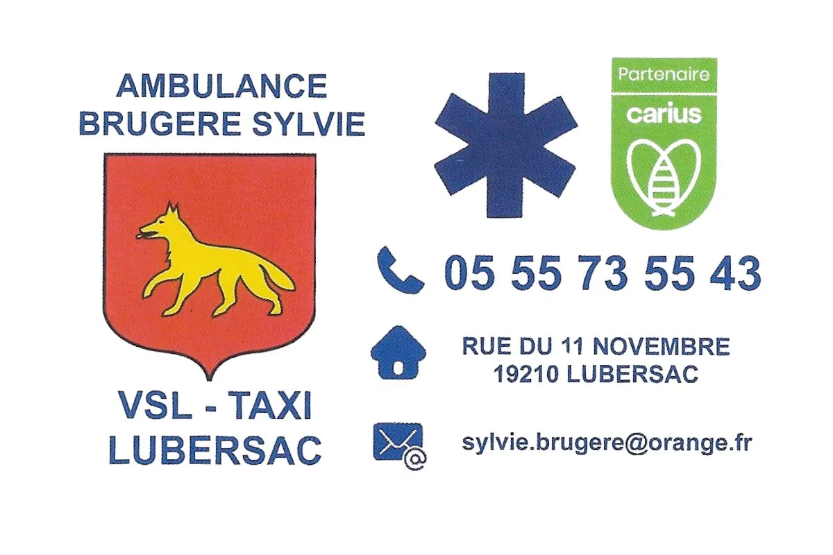 Logo de Brugère Sylvie Ambulance taxi à Lubersac